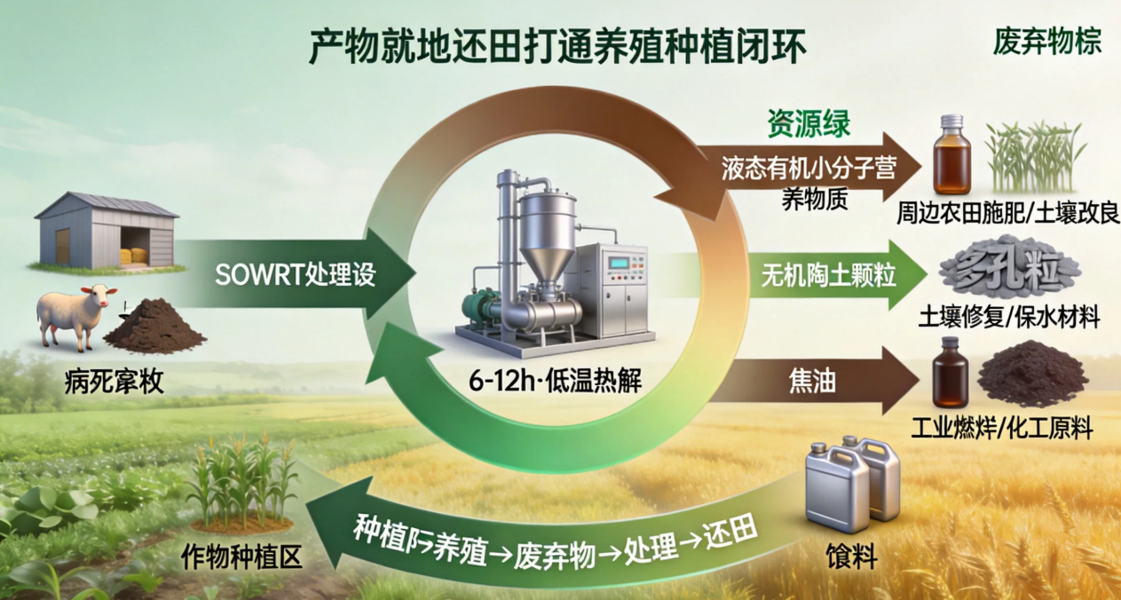<b>SOWRT固废垃圾处理设备利用低温热解技术6到12小时</b>